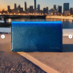 Prada 2MC122 Saffiano Leather Card Holder Business Card Case Men Women Baltico